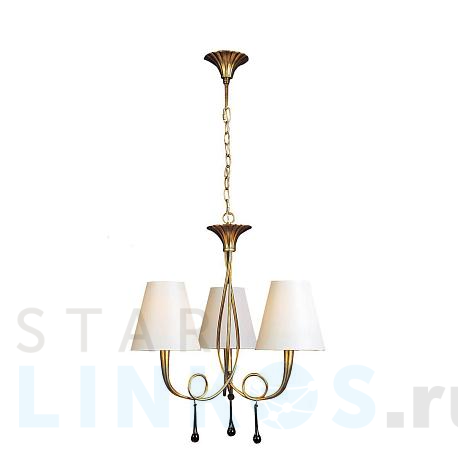 Купить Подвесная люстра Mantra Paola Painted Gold 3542 за 49 349 руб. в Туле фото 2 Купить с доставкой Подвесная люстра Mantra Paola Painted Gold 3542 в Туле фото 2