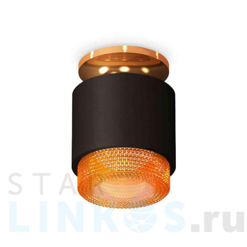 Купить с доставкой Комплект накладного светильника Ambrella light Techno Spot XS7511122 SBK/PYG/CF черный песок/золото желтое полированное/кофе (N7929, C7511, N7195) в Туле