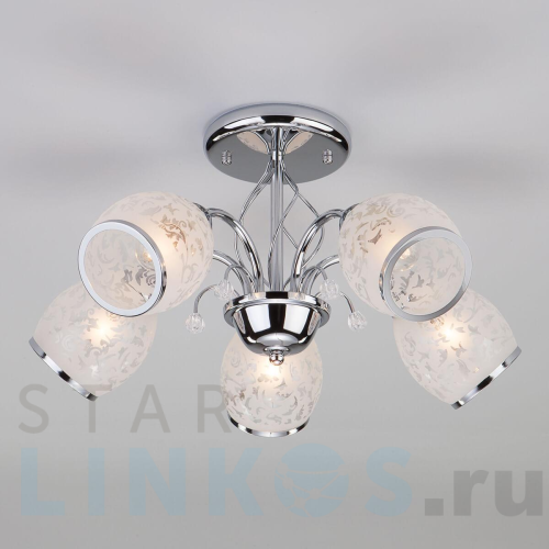 Купить Подвесная люстра Eurosvet 30026/5 хром за 8 920 руб. в Туле Купить с доставкой Подвесная люстра Eurosvet 30026/5 хром в Туле