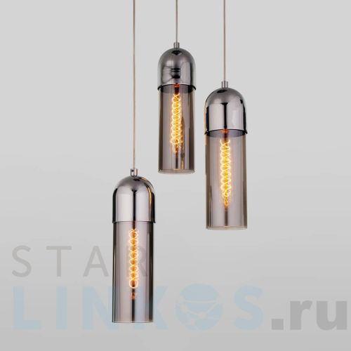 Купить Подвесная люстра Eurosvet Airon 50180/3 дымчатый за 10 300 руб. в Туле Купить с доставкой Подвесная люстра Eurosvet Airon 50180/3 дымчатый в Туле