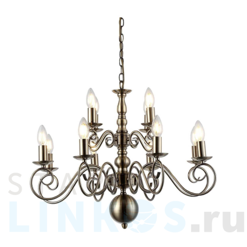 Купить Подвесная люстра Arte Lamp A1129LM-12AB за 32 290 руб. в Туле Купить с доставкой Подвесная люстра Arte Lamp A1129LM-12AB в Туле
