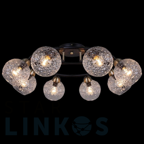 Купить Потолочная люстра Illumico IL0296-8CSQ-79 BK AB за 9 980 руб. в Туле Купить с доставкой Потолочная люстра Illumico IL0296-8CSQ-79 BK AB в Туле