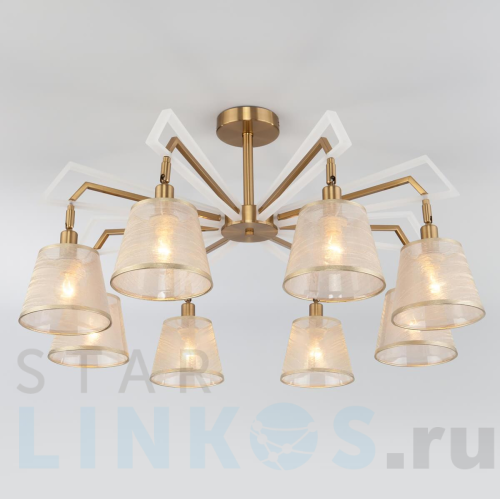 Купить Потолочная люстра Eurosvet 60082/8 золотая бронза за 15 489 руб. в Туле Купить с доставкой Потолочная люстра Eurosvet 60082/8 золотая бронза в Туле