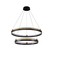Купить Подвесная люстра Crystal Lux FERNANDO SP123W LED D600+800 BLACK/GOLD в Туле