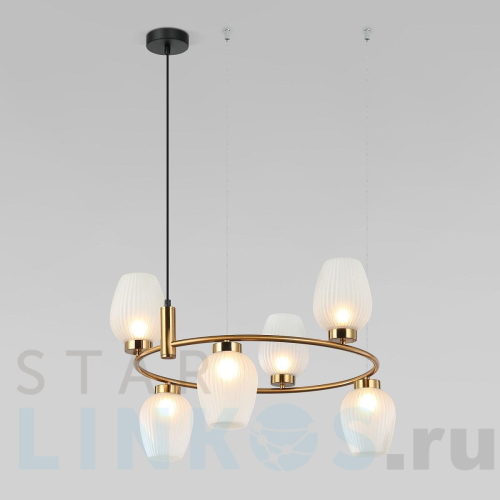 Купить Подвесная люстра Eurosvet Alva 30183/6 латунь за 25 600 руб. в Туле Купить с доставкой Подвесная люстра Eurosvet Alva 30183/6 латунь в Туле