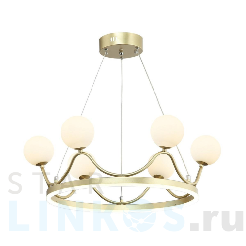 Купить Подвесная светодиодная люстра Gerhort G51241/6GD WT за 15 400 руб. в Туле Купить с доставкой Подвесная светодиодная люстра Gerhort G51241/6GD WT в Туле