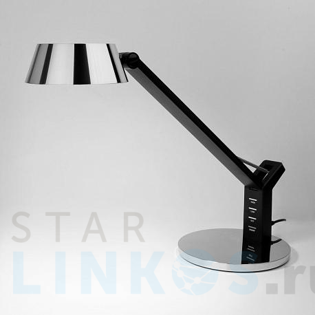 Купить с доставкой Настольная лампа Eurosvet Slink 80426/1 черный/серебро в Туле фото 2