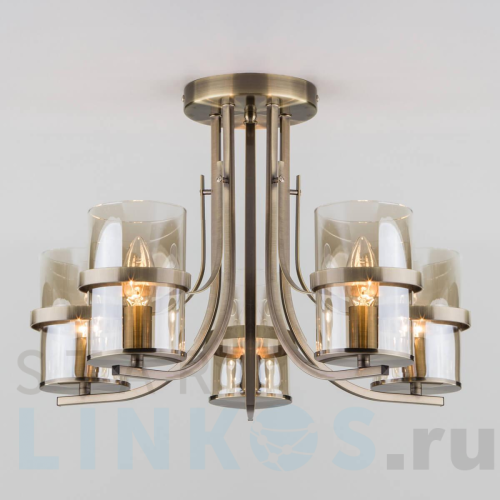 Купить Потолочная люстра Eurosvet 60085/5 античная бронза за 13 200 руб. в Туле Купить с доставкой Потолочная люстра Eurosvet 60085/5 античная бронза в Туле