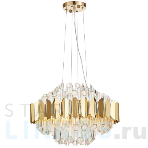 Купить Подвесная люстра Natali Kovaltseva Rivera 81443/8C Gold за 34 314 руб. в Туле Купить с доставкой Подвесная люстра Natali Kovaltseva Rivera 81443/8C Gold в Туле