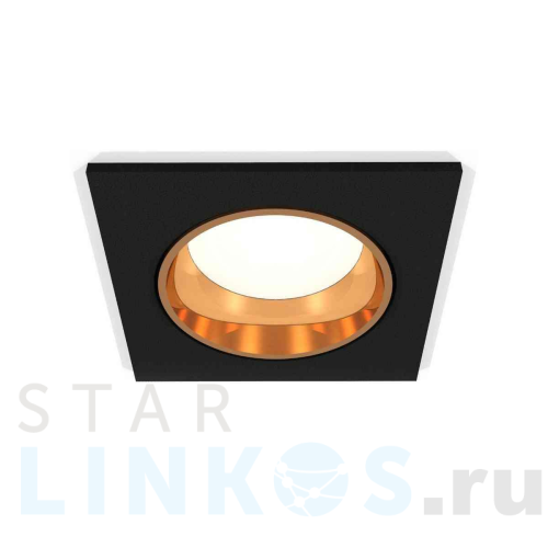 Купить с доставкой Комплект встраиваемого светильника Ambrella light Techno Spot XC6521004 SBK/PYG черный песок/золото желтое полированное (C6521, N6113) в Туле