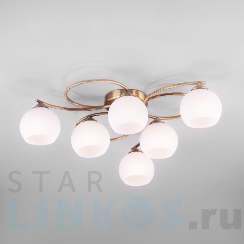 Купить Потолочная люстра Eurosvet 30144/6 античная бронза за 11 300 руб. в Туле Купить с доставкой Потолочная люстра Eurosvet 30144/6 античная бронза в Туле