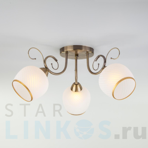 Купить Потолочная люстра Eurosvet 30159/3 античная бронза за 4 530 руб. в Туле Купить с доставкой Потолочная люстра Eurosvet 30159/3 античная бронза в Туле
