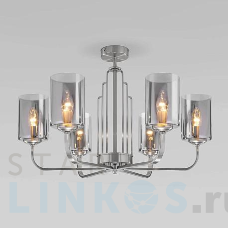 Купить Потолочная люстра Eurosvet Defi 60138/6 сатин-никель за 20 700 руб. в Туле фото 2 Купить с доставкой Потолочная люстра Eurosvet Defi 60138/6 сатин-никель в Туле фото 2