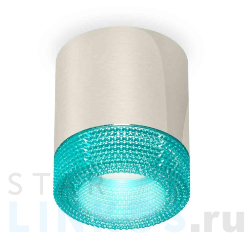 Купить с доставкой Комплект накладного светильника Ambrella light Techno Spot XS7405005 PSL/BL серебро полированное/голубой (C7405, N7194) в Туле