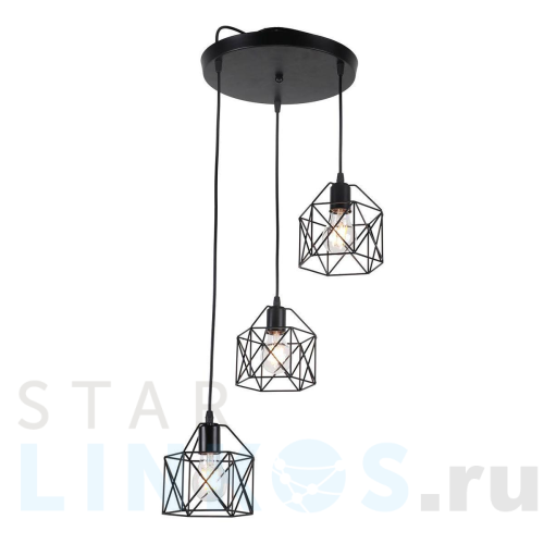 Купить Подвесная люстра IMEX MD.0330-3-P BK за 3 490 руб. в Туле Купить с доставкой Подвесная люстра IMEX MD.0330-3-P BK в Туле