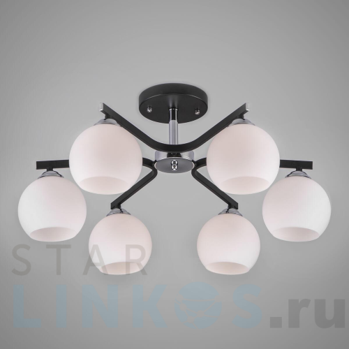 Купить Потолочная люстра Eurosvet 30145/6 хром/венге за 11 600 руб. в Туле Купить с доставкой Потолочная люстра Eurosvet 30145/6 хром/венге в Туле