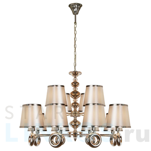 Купить Подвесная люстра iLamp Brooklyn P2401-8+4 Nickel за 57 090 руб. в Туле Купить с доставкой Подвесная люстра iLamp Brooklyn P2401-8+4 Nickel в Туле