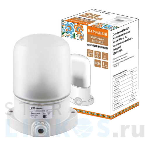 Купить Потолочный светильник TDM Electric Народный НПБ400П SQ0303-1501 за 629 руб. в Туле Купить с доставкой Потолочный светильник TDM Electric Народный НПБ400П SQ0303-1501 в Туле