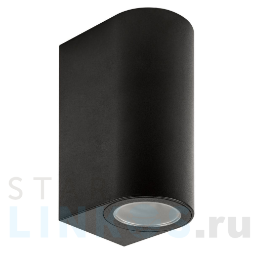 Купить с доставкой Уличный настенный светильник Uniel UUL-P52A 2х6W/GU10 IP65 BLACK UL-00010511 в Туле