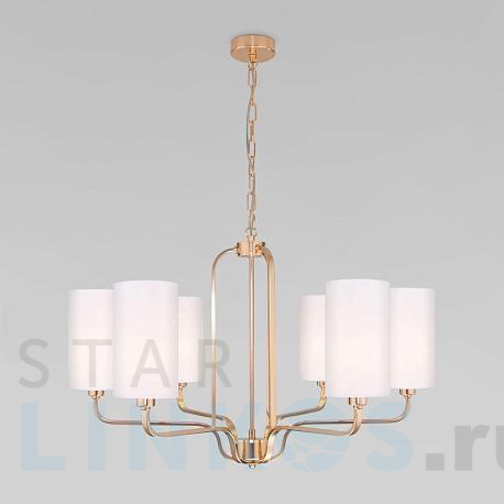 Купить Подвесная люстра Eurosvet Purezza 60128/6 золото за 24 700 руб. в Туле фото 2 Купить с доставкой Подвесная люстра Eurosvet Purezza 60128/6 золото в Туле фото 2