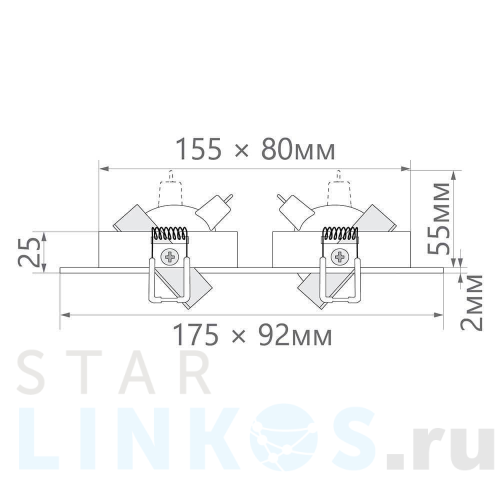 Купить с доставкой Встраиваемый светильник Feron DL2802 32641 в Туле фото 2