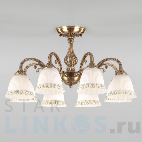 Купить Потолочная люстра Eurosvet Campina 60107/8 античная бронза за 20 300 руб. в Туле Купить с доставкой Потолочная люстра Eurosvet Campina 60107/8 античная бронза в Туле