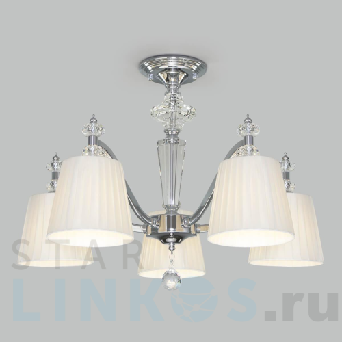 Купить Потолочная люстра Eurosvet Diva 60122/5 хром за 19 300 руб. в Туле Купить с доставкой Потолочная люстра Eurosvet Diva 60122/5 хром в Туле