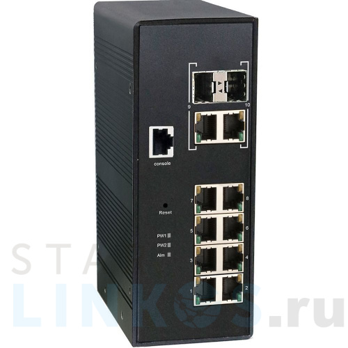 Купить с доставкой Промышленный 10-портовый PoE коммутатор SW-60822/ILC Gigabit Ethernet в Туле фото 2