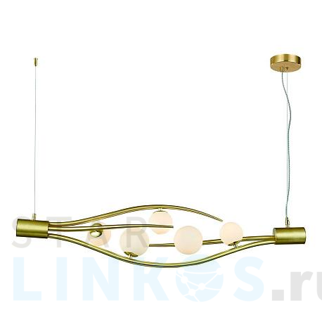 Купить Подвесная люстра Indigo Flusso 11025/5P Gold V000230 за 20 330 руб. в Туле фото 2 Купить с доставкой Подвесная люстра Indigo Flusso 11025/5P Gold V000230 в Туле фото 2