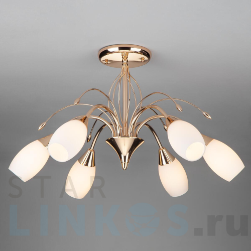 Купить Потолочная люстра Eurosvet 22080/6 золото за 10 600 руб. в Туле Купить с доставкой Потолочная люстра Eurosvet 22080/6 золото в Туле
