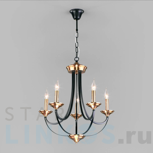 Купить Подвесная люстра Eurosvet Lazzaro 60098/5 черный за 13 600 руб. в Туле Купить с доставкой Подвесная люстра Eurosvet Lazzaro 60098/5 черный в Туле