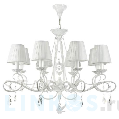 Купить Подвесная люстра Maytoni Passarinho ARM001-08-W за 40 081 руб. в Туле фото 2 Купить с доставкой Подвесная люстра Maytoni Passarinho ARM001-08-W в Туле фото 2