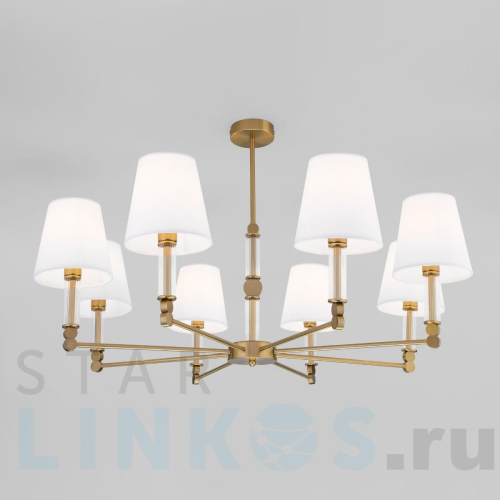 Купить с доставкой Потолочная люстра Eurosvet 60145/8 латунь в Туле