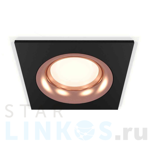 Купить с доставкой Комплект встраиваемого светильника Ambrella light Techno Spot XC7632006 SBK/PPG черный песок/золото розовое полированное (C7632, N7015) в Туле