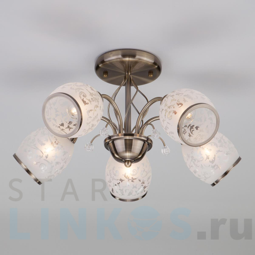 Купить Подвесная люстра Eurosvet 30026/5 античная бронза за 10 300 руб. в Туле Купить с доставкой Подвесная люстра Eurosvet 30026/5 античная бронза в Туле