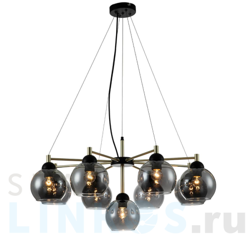 Купить с доставкой Подвесная люстра Indigo Grappoli 11029/9P Black V000217 в Туле