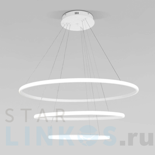 Купить Подвесной светодиодный светильник Eurosvet Collars 90264/3 белый за 20 100 руб. в Туле Купить с доставкой Подвесной светодиодный светильник Eurosvet Collars 90264/3 белый в Туле