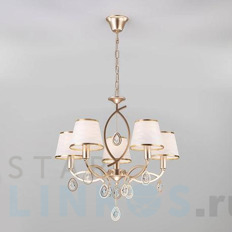Купить Подвесная люстра Eurosvet 60091/5 перламутровое золото за 15 500 руб. в Туле фото 2 Купить с доставкой Подвесная люстра Eurosvet 60091/5 перламутровое золото в Туле фото 2