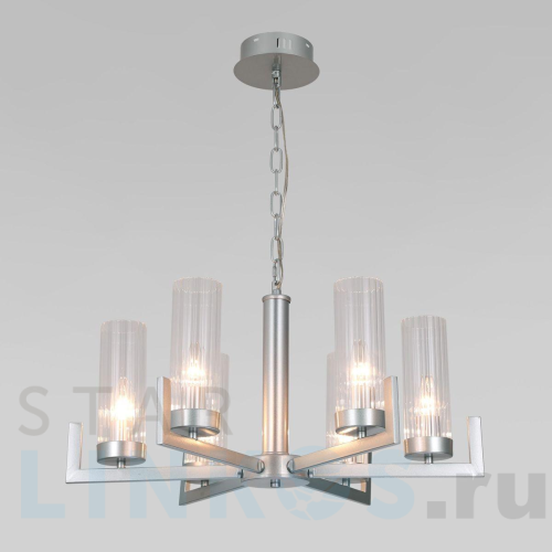 Купить Подвесная люстра Eurosvet Arganie 60133/6 серебро за 21 800 руб. в Туле Купить с доставкой Подвесная люстра Eurosvet Arganie 60133/6 серебро в Туле