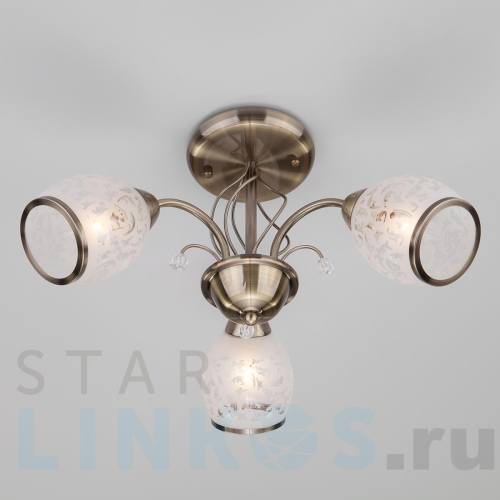 Купить Подвесная люстра Eurosvet 30026/3 античная бронза за 7 090 руб. в Туле Купить с доставкой Подвесная люстра Eurosvet 30026/3 античная бронза в Туле