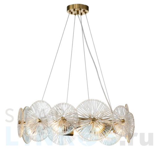 Купить Подвесная люстра Indigo Miele 12021/7P Brass V000020 за 52 970 руб. в Туле Купить с доставкой Подвесная люстра Indigo Miele 12021/7P Brass V000020 в Туле