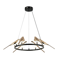 Купить Подвесная светодиодная люстра Gerhort G61391/6BK+GD WT в Туле