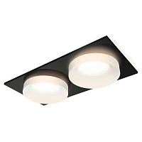 Купить Комплект встраиваемого светильника Ambrella light Techno Spot XC7636044 SBK/FR черный песок/белый матовый (C7636, N7165) в Туле