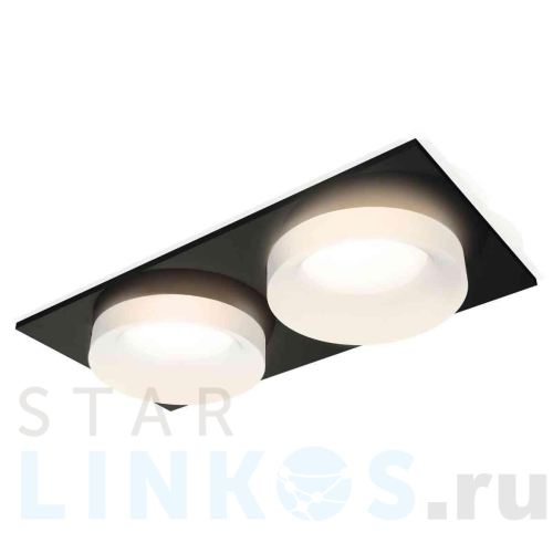 Купить с доставкой Комплект встраиваемого светильника Ambrella light Techno Spot XC7636044 SBK/FR черный песок/белый матовый (C7636, N7165) в Туле