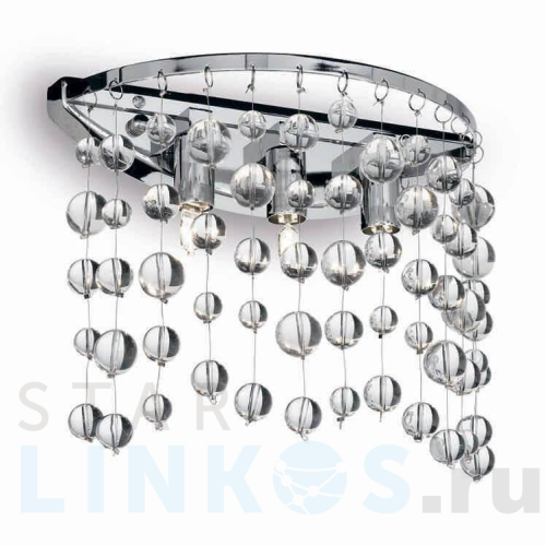 Купить с доставкой Настенный светильник Ideal Lux Neve AP3 Cromo 033938 в Туле