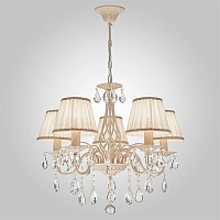 Купить Подвесная люстра Eurosvet 10054/5 белый с золотом/прозрачный хрусталь Strotskis в Туле