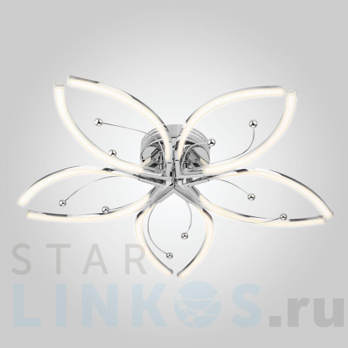 Купить Потолочная светодиодная люстра Eurosvet Fiona 90056/5 хром за 11 300 руб. в Туле Купить с доставкой Потолочная светодиодная люстра Eurosvet Fiona 90056/5 хром в Туле