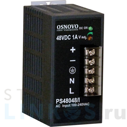Купить Промышленный уличный блок питания OSNOVO PS-48048/I за 2 740.80 руб. в Туле Купить с доставкой Промышленный уличный блок питания OSNOVO PS-48048/I в Туле