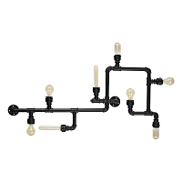Купить Потолочная люстра Ideal Lux Plumber PL8 Nero 136714 в Туле