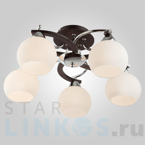 Купить Подвесная люстра Eurosvet 9654/5 хром/венге за 11 900 руб. в Туле Купить с доставкой Подвесная люстра Eurosvet 9654/5 хром/венге в Туле